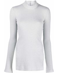 Helmut Lang - Ribbed-knit Long-sleeve Top - Lyst