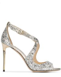Jimmy Choo Sandales Emily 100 - Métallisé