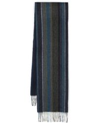 PS by Paul Smith - Striped-pattern Lambs-wool Scarf - Lyst