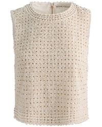 Alice + Olivia - Amal Embellished Tank Top - Lyst