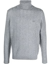 Sun 68 - Pullover Mit Zopfmuster - Lyst