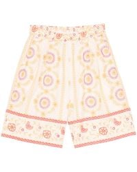 Twinset - Short À Fleurs Brodées - Lyst