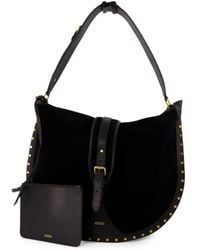 Isabel Marant - Oskan Soft Studded Shoulder Bag - Lyst