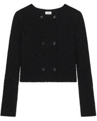 Courreges - Bouclette Knit Double-Breasted Jacket - Lyst