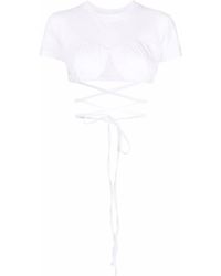 Jacquemus - Le T-Shirt Baci Cropped Top - Lyst