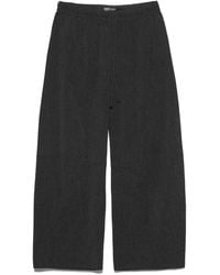 Bimba Y Lola - Dark Melange Fluid Corduroy Barrel Leg Trousers - Lyst