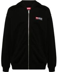 DIESEL - Sudadera con capucha y logo bordado - Lyst