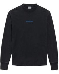 Balenciaga - Back Medium-Fit Long-Sleeves T-Shirt - Lyst