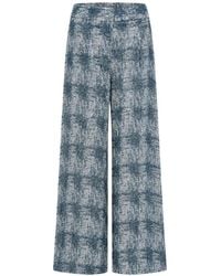 JBQ - Abstract-Print Palazzo Pants - Lyst