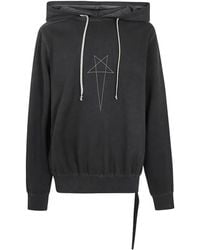 Rick Owens - Pentagram-Print Hoodie - Lyst