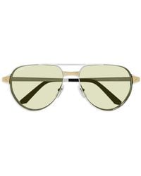 Cartier - Pilot-Frame Sunglasses - Lyst