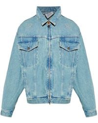 Vetements - Logo-Print Denim Jacket - Lyst