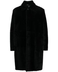 Paul Smith - Manteau en cuir à simple boutonnage - Lyst