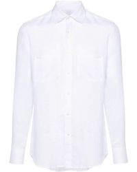 Low Brand - Long-sleeve Linen Shirt - Lyst
