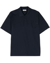 Sandro - Floral-appliqué Cotton Polo Shirt - Lyst