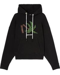 Palm Angels - Oversized-hoodie aus baumwollfrottee mit stickereien - Lyst