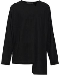 Yohji Yamamoto - Asymmetrical Long-Sleeve T-Shirt - Lyst
