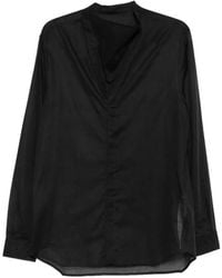 Rick Owens - Chemise Island À Empiècement Transparent - Lyst