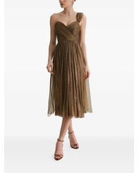 Framboise - Kassia Plissé-Effect One-Shoulder Midi Dress - Lyst