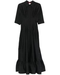 Max Mara - Cotton Short-Sleeve Maxi Dress - Lyst
