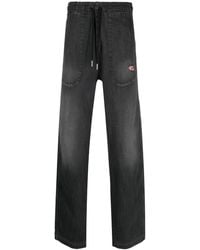DIESEL - Jeans D-Martians Track 09E30 a gamba ampia - Lyst