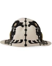 Dolce & Gabbana - Embroidered Cameo-Detail Hat - Lyst