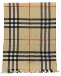 Burberry - Sciarpa A Quadri Con Frange - Lyst