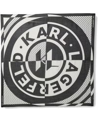 KARL LAGERFELD - Logo-Print Scarf - Lyst