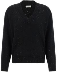Brunello Cucinelli - Diamante Sequin-Embellished Sweater - Lyst