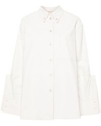 Jil Sander - T-shirt en coton à détails de coutures - Lyst