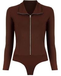 Amir Slama - High-Neck Zip Bodysuit - Lyst
