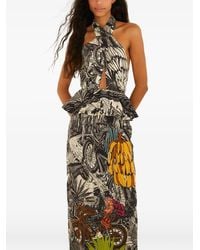 FARM Rio - Graphic-Print Embroidered Dress - Lyst