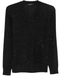 Fabiana Filippi - Sequin-Embellished V-Neck Sweater - Lyst
