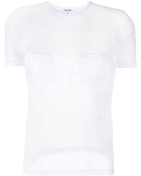 Filippa K - T-shirt en coton à poche en résille - Lyst