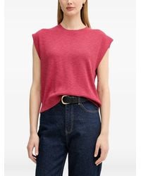 Benetton - Ribbed-Knit Sleeveless Sweater - Lyst