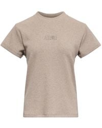 MM6 by Maison Margiela - Wool-Blend Rib-Jersey T-Shirt - Lyst