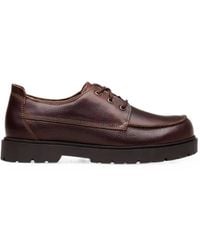 Birkenstock - Highwood Moc Grained-Leather Lace-Up Derby Shoes - Lyst