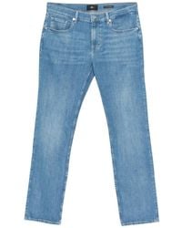 7 For All Mankind - The Straight Zip-Up Jeans - Lyst