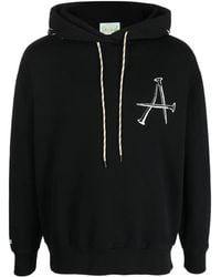Aries - Graphic Print Drawstring Hoodie - Lyst