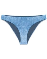 Fisico - Denim-Effect Bikini Bottoms - Lyst
