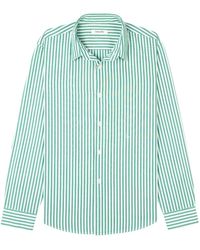 Sporty & Rich - Embroidered-logo Striped Shirt - Lyst