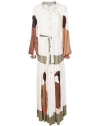 Amir Slama - Graphic-Print Long-Sleeve Maxi Dress - Lyst
