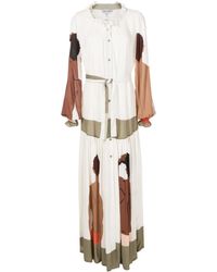 Amir Slama - Graphic-Print Long-Sleeve Maxi Dress - Lyst