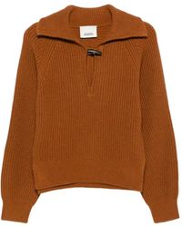 Isabel Marant - Miranda Toggle-Fastening Ribbed-Knit Sweater - Lyst