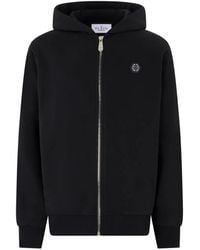 Philipp Plein - Logo-Plaque Zip-Up Hoodie - Lyst