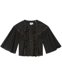 Isabel Marant - Veenia Blouse Met Ruches En Stippen - Lyst