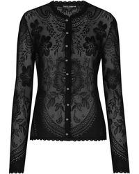 Dolce & Gabbana - Floral-lace Button-up Cardigan - Lyst