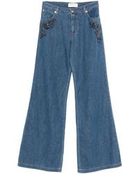 ERMANNO FIRENZE - Crystal-Embellishment Jeans - Lyst
