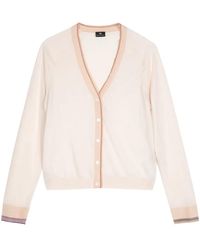 Paul Smith - Stripe-Trimmed Cardigan - Lyst