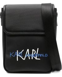 Karl Lagerfeld - Kuriertasche mit Logo-Print - Lyst